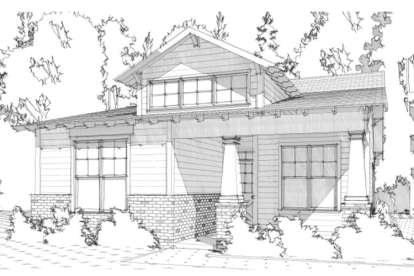 Bungalow House Plan #1070-00160 Elevation Photo