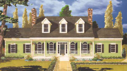 Country House Plan #033-00013 Elevation Photo