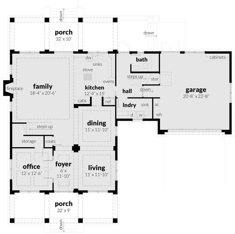 House Plan House Plan #158 Drawing 1
