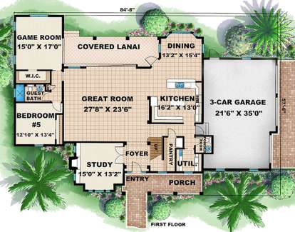 Floorplan 1 for House Plan #1018-00126
