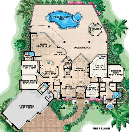 Floorplan 1 for House Plan #1018-00134