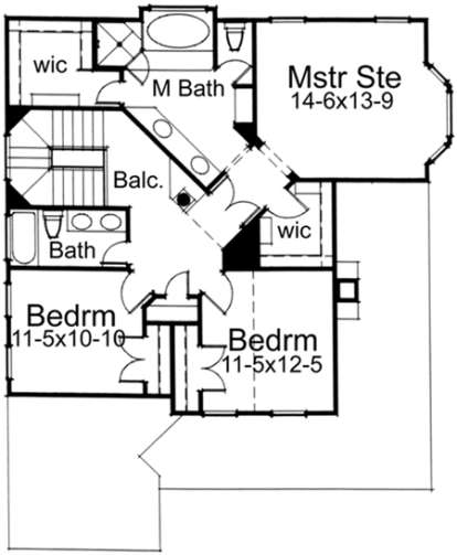 Second Floor for House Plan #9401-00055