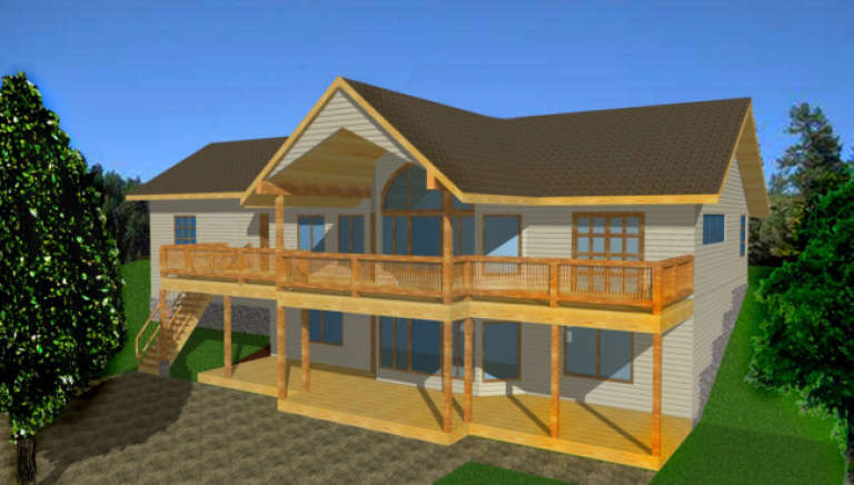 House Plan House Plan #1603 Rear Elevation