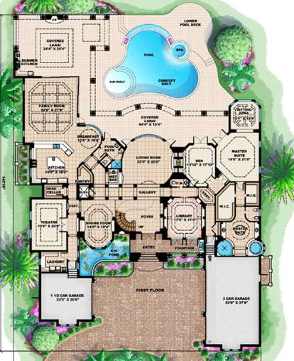 Floorplan 1 for House Plan #1018-00196