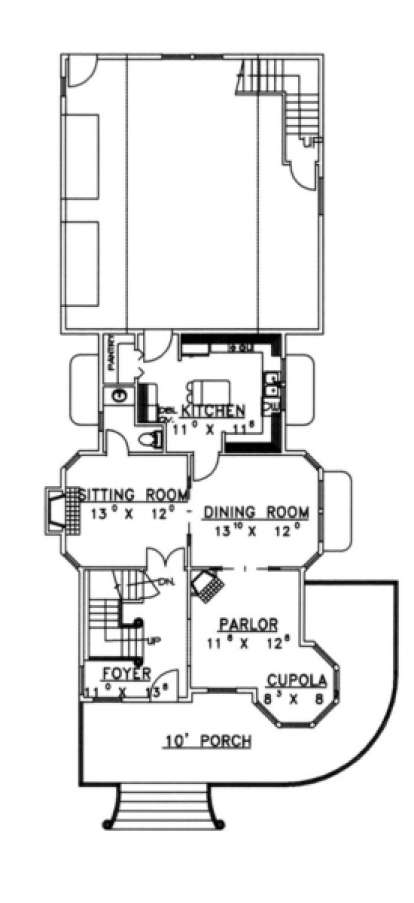 First Floor for House Plan #039-00291