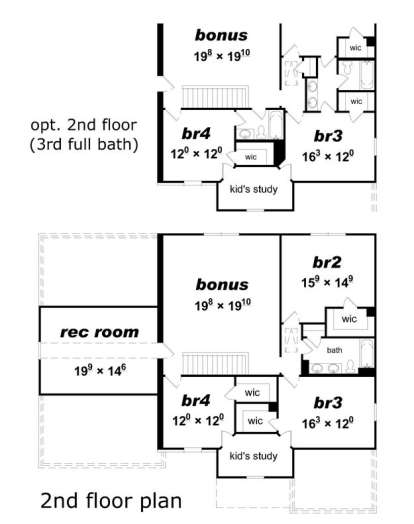 Floorplan 2 for House Plan #3367-00027