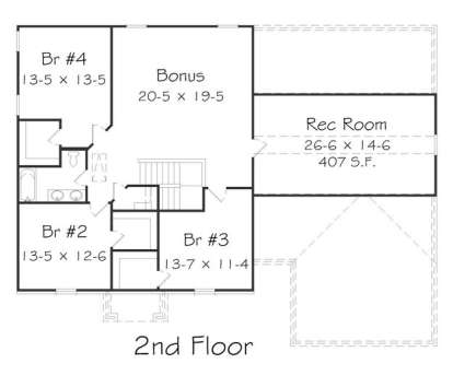 Floorplan 2 for House Plan #3367-00031
