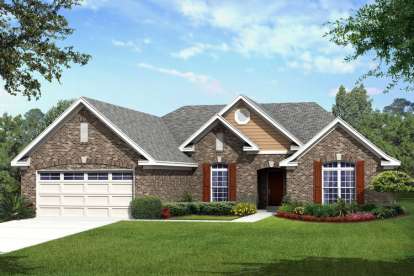 Ranch House Plan #3367-00037 Elevation Photo