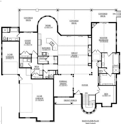 Floorplan 1 for House Plan #5631-00060