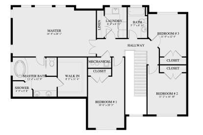Second Floor for House Plan #2802-00024