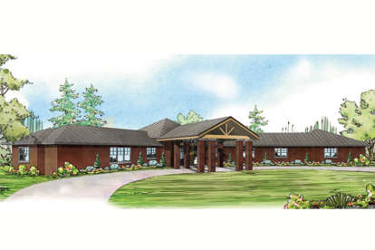 Ranch House Plan #035-00618 Elevation Photo