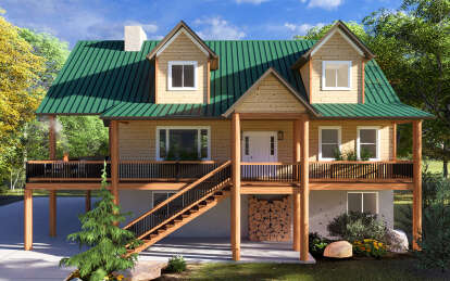 Cottage House Plan #2802-00028 Elevation Photo