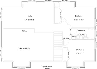 Second Floor for House Plan #2802-00028