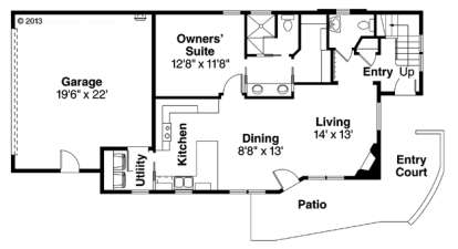 Floorplan 1 for House Plan #035-00630