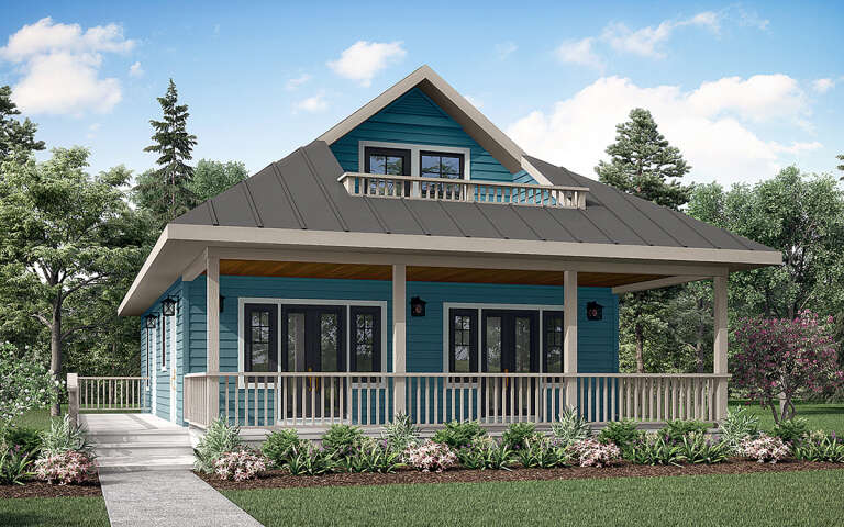 House Plan House Plan #16278 Angled Front Elevation
