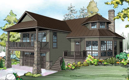 Vacation House Plan #035-00638 Elevation Photo