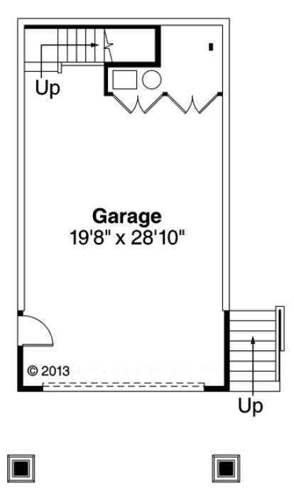 Garage Floor Plan for House Plan #035-00638