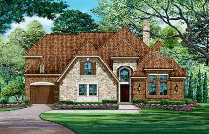 Luxury House Plan #5445-00097 Elevation Photo