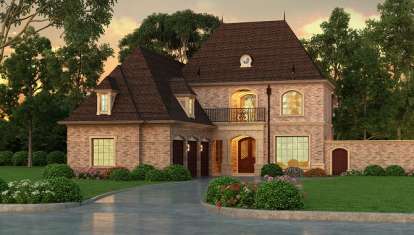 Luxury House Plan #5445-00123 Elevation Photo