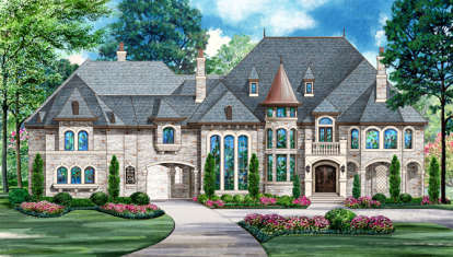 Luxury House Plan #5445-00143 Elevation Photo
