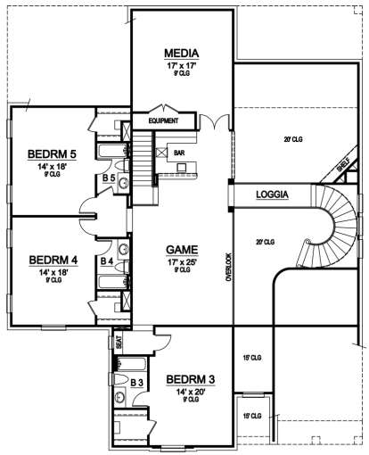 Floorplan 2 for House Plan #5445-00174