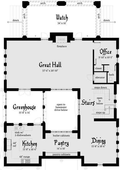Main Floor for House Plan #028-00107