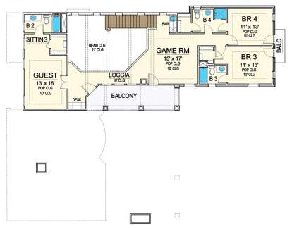 Floorplan 2 for House Plan #5445-00218