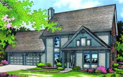 Traditional House Plan #048-00071 Elevation Photo