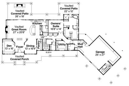 Floorplan 1 for House Plan #035-00651
