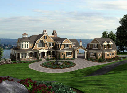 Luxury House Plan #341-00303 Elevation Photo