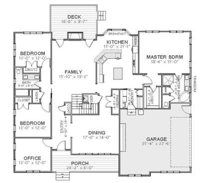 Floorplan 1 for House Plan #6849-00006