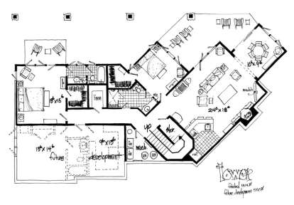 Basement Floor Plan for House Plan #1907-00023