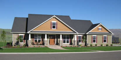 Craftsman House Plan #348-00241 Elevation Photo