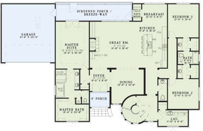 Main Floor for House Plan #110-01021