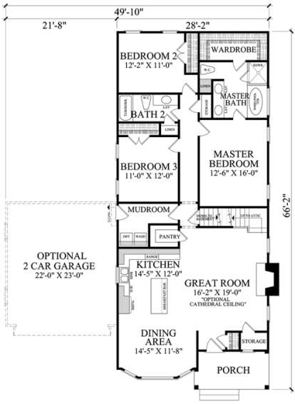 Floorplan 1 for House Plan #7922-00225