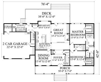Floorplan 1 for House Plan #7922-00228