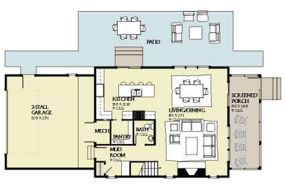 Floorplan 1 for House Plan #1637-00113