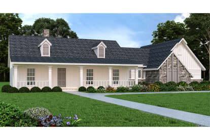 Country House Plan #048-00076 Elevation Photo
