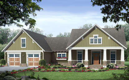 Craftsman House Plan #348-00242 Elevation Photo
