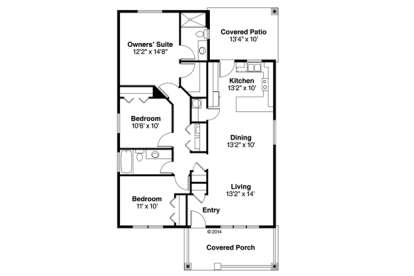 Floorplan 1 for House Plan #035-00696