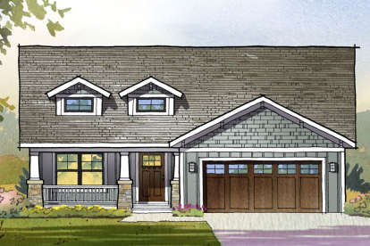 Ranch House Plan #1637-00116 Elevation Photo