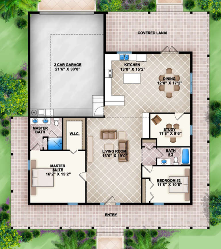 House Plan House Plan #16942 Drawing 1