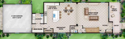 Floorplan 1 for House Plan #207-00009