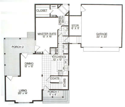 Floorplan 1 for House Plan #048-00239