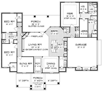 Main Floor for House Plan #048-00242