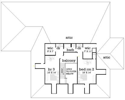 Floorplan 2 for House Plan #048-00245