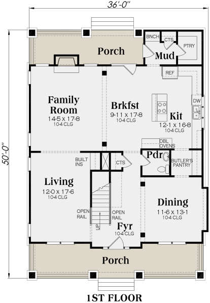 Main Floor for House Plan #009-00246