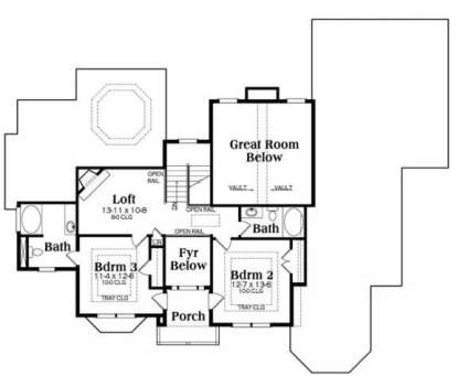Second Floor for House Plan #009-00254