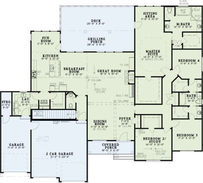 Main Floor Plan for House Plan #110-01037