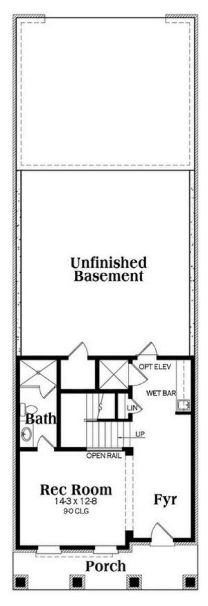 Lower Floor Plan for House Plan #009-00264